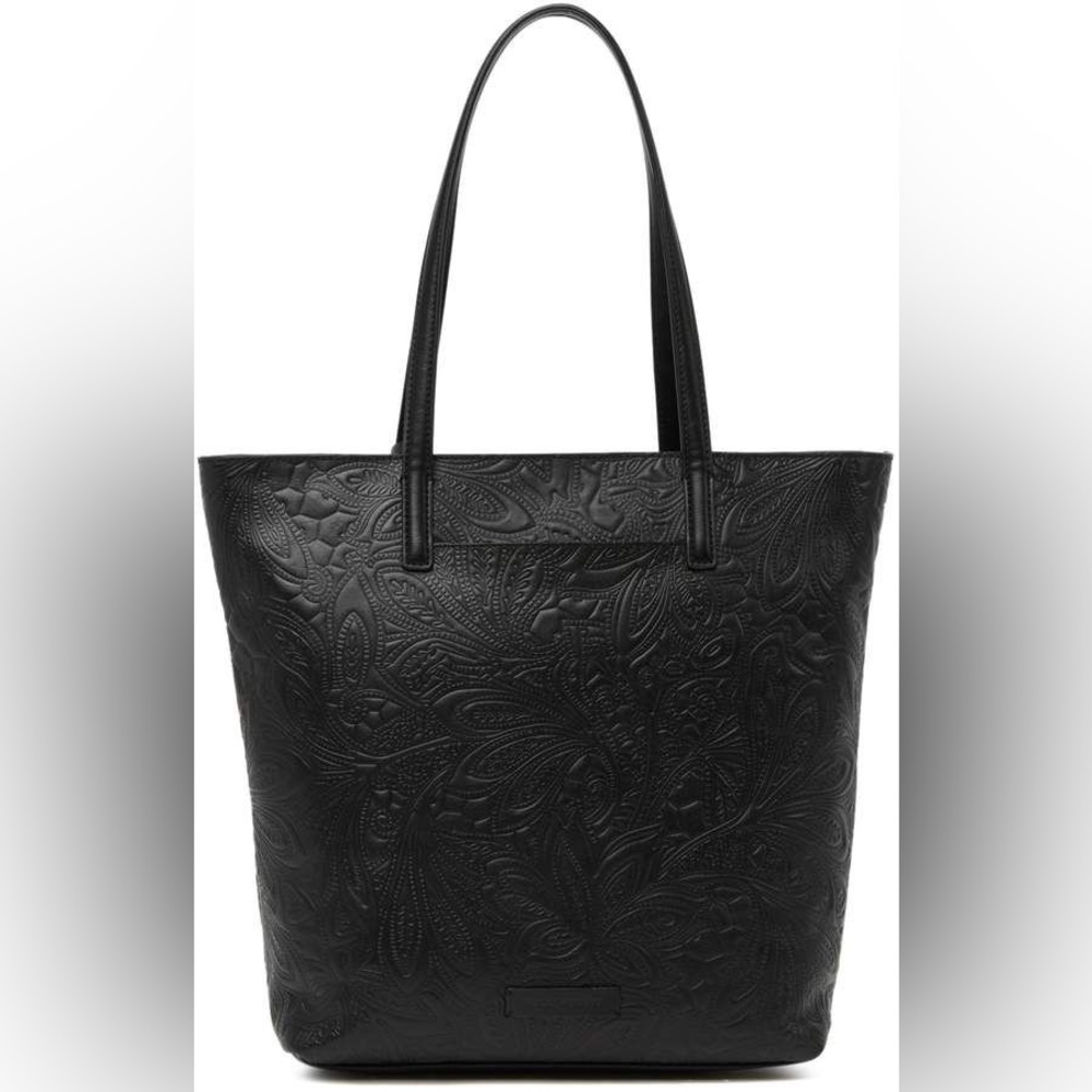 Large Black Leather Tote Lucky Brand